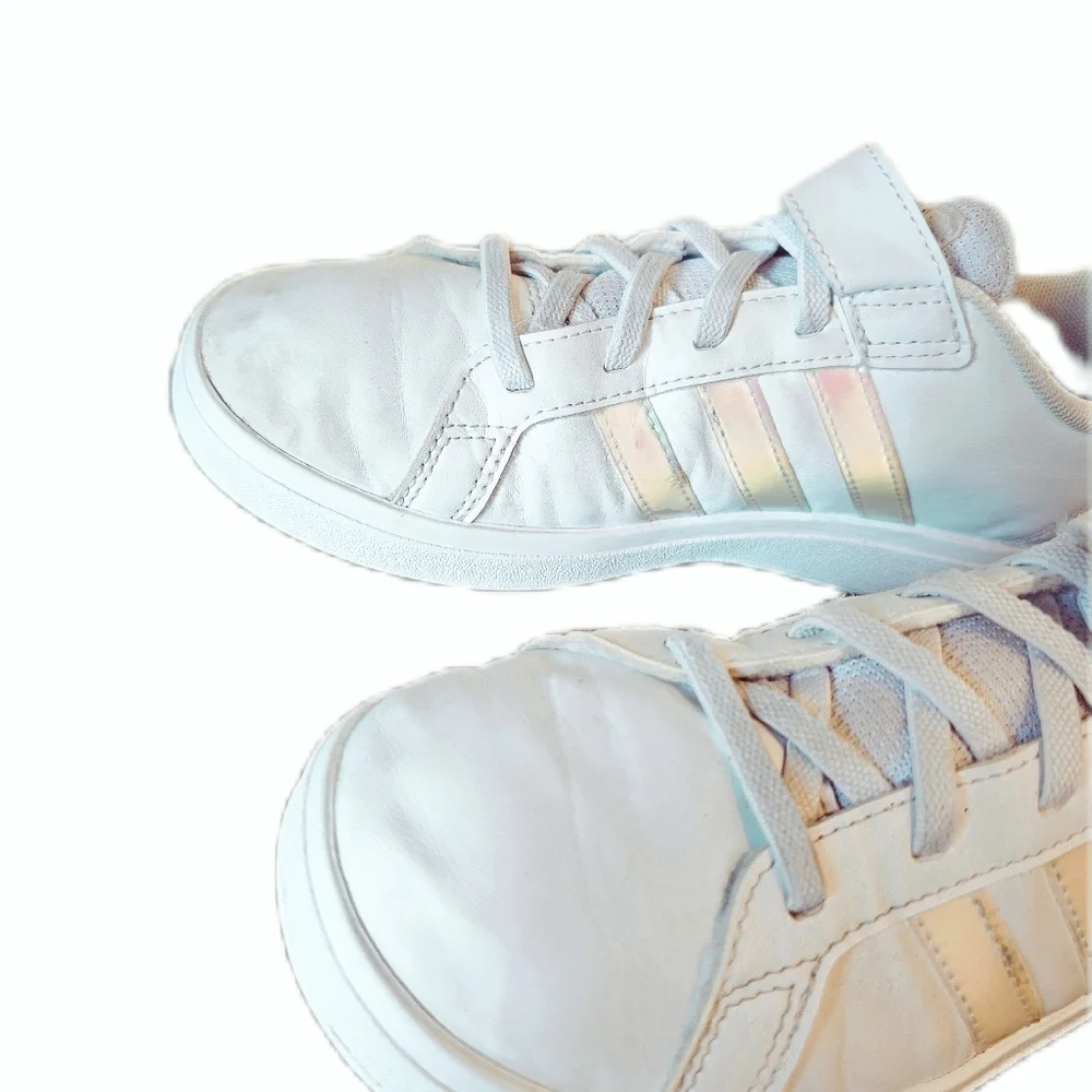 adidas kids girls tennis shoes Grand Court 2.0 Elastic Lace Sneaker size 3 - Picture 4 of 10